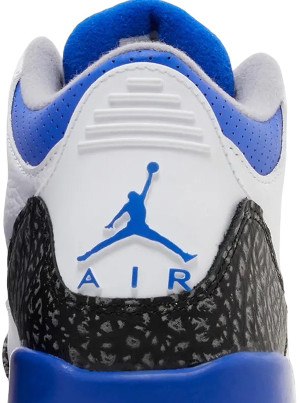 Nike Air Jordan 3 Retro Racer Blue White Blue Elephant Print Sneakers Men’s 8.5 - Picture 3 of 7